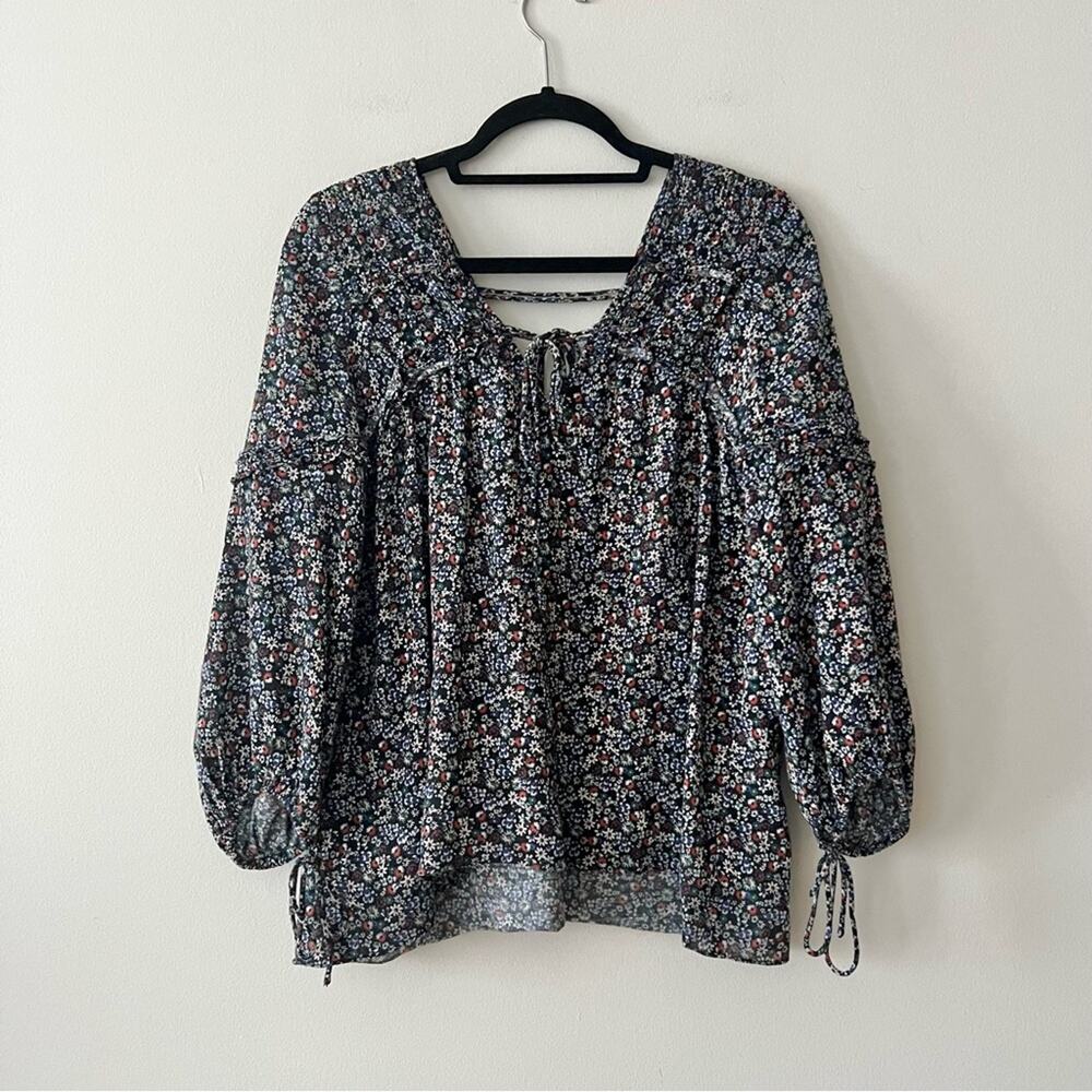 Derek Lam 10 Crosby Floral Print Cotton Blouse - Picture 3 of 8